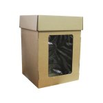 Box & Lid Window Corrugated 10X10X14 Inch