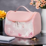 1PC Pu Matte Waterproof Portable Cosmetic Bag Travel Toiletry Bag