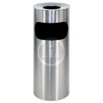 Special Stainless Steel Standing Ashtray Litter Bin Solid 240 Dia X 600H Brushed Stainless Steel – 506NR