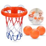Ksabvaia Bath Toys - Bathtub Basketball Hoop For Kids Toddlers - Bath Toys Shower Toys For Kids Ages 4-8 Suction Cup Basketball