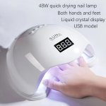 LED Uv Nail Lamp Quick Dry Nail Light With Smart Sensor Lcd Display Detachable Base Portable High Power Gel Polish Curing Lamp F