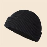 1PC Men's Cool Candy Color Basic Knitted Beanie Hat Ideal Choice For Gifts