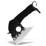 Lifespace 5" Bull Fighter Axe Cleaver With Black Rope Lanyard Handle
