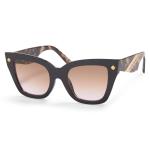Brown Gold Elegant Stripe Sunglasses