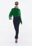 Pointelle-knit Jumper - Green