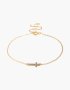 Goldair Gold Plated Sterling Silver Blue Cubic Zirconia Cross Bracelet
