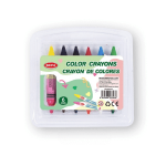 1.1 X 10CM Round Crayon Set 6 Vibrant Colours