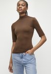 Superbalist High Neck Sleeve Poly Tee - Chocolate Lab