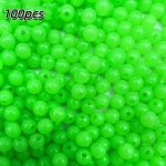 100PCS 3MM-10MM Fishing Glow-in-the-dark Beans Fishing Space Beans Round Balls Luminous Outdoor Fishing Accessories Set Luminous