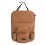 Car Seat Organizer For Multi-function Storage With Back Net Pocket Brown