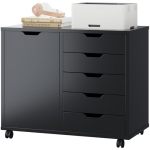Dumos 5 Drawer File Cabinet Office Drawers Organizer With Wheels Rolling Under Desk Cabinets With Shelves And Door Printer Stand