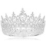 Cocide Queen Crown For Women Crystal Tiara And Crown For Girl Rhinestones Hair Accessories For Wedding Bride Birthday Party Prom Bridal Bridesmaid Si