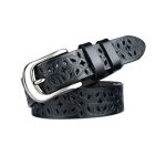 Spring New Ladies Belt Retro Casual Pu Leather Metal Buckle