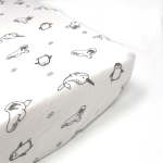 Babes & Kids Little Acorn Arctic Animals Cot Fitted Sheet - 60X120CM