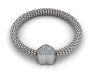 DESTINY Heart Bracelet With Swarovski Crystals - Silver