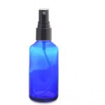 100ML Blue Glass Aromatherapy Bottle With Spritzer - Black 18 410
