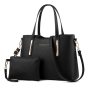 Luxury Women Pu Leather Shoulder Crossbody Bag Handbags - Black