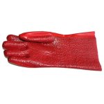 Pinnacle Pvc Red Rough Palm Open Cuff Gloves - 35CM