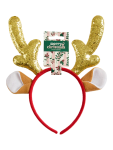 Goldair Gold Glitter Antler Headband - None Gold