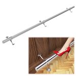 Muzata 8FT Bar Foot Rail Kit Undercounter Mount Hardware And Tubing Complete Kit 2" Od Stainless Steel Brushed Finish For Indoo