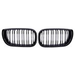 Bmw E46 3 Series Lci Dual Slat Kidney Grilles Black Set 02-05