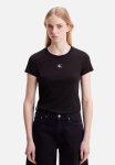 Calvin Klein Micro Monologo Slim Fit Tee - Ck Black