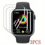 3PCS Highly Protection Soft Screen Protector Film For Series 42MM 45MM 40MM 44MM Full Protective For Apple Watch Anti-scratch An