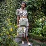 Jungle Print Anglaise Belted Dress - Olive Free