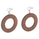 Natura L Round Wood Drop Earrings