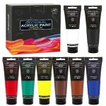 Gotideal Craft Acrylic Paint Set 8 Primary Colors 120ML 4 Oz Rich Pigments Non-toxic Washable Professional Paint For Pouring On