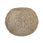 Round Woven Ottoman - Natural