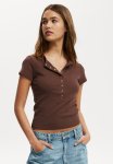 Cotton On Christy Henley Tee - Chocolate