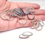 Chic Band Ring Paved A Round Of Shining Rhinestone Multi Colors For U To Choose Match Daily Outfits Party Accessory Stackable Jewelry