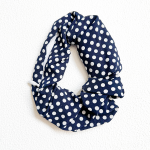 Spotted Scrunchies - Navy
