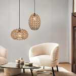 Riley Rope Pendant Light Round Oval Or Round - Oval