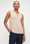 Edit Extend Sleeve V-neck Vest - Stone