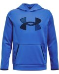 Boys' Ua Coldgear Armour Fleece Big Logo Hoodie - Blue Circuit ACADEMY-436 Yxs