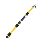 1PC Yellow Telescopic Fishing Rod