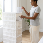 Clear Foldable Shoe Storage Rack 4 Tier