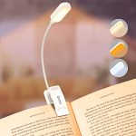Gritin 16 LED Rechargeable Book Light For Reading In Bed- Eye Caring 3 Color Temperatures Stepless Dimming Brightness 80 Hrs Run