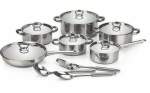 Smte Heavy Bottom Stainless Steel Cookware Set 15 Piece With Keychain