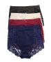 High Waist Plus Size Stretchy Soft Lacy Underwear Panties - Pack Of 4