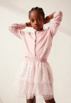 Sequined Tulle Skirt - Pink