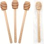 10pcs Wooden Honey Dipping Sticks 6" (about 15.2cm) Individually Wrapped Honey Mixing Sticks Honey Honeycomb Sticks Honey Jars Can Be Dispensed For Small Rain