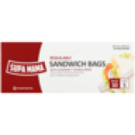 Small Resealable Sandwich Bags With Clickfresh Double Zipper 50 Pack