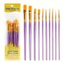 10PCS Ultra-fine Detail Paint Brush Set With Triangular Handles For Art And Crafts