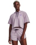 Women's Project Rock Rival Terry Short Sleeve Hoodie - Purple Haze XS