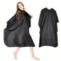140*80cm Black Hair Cutting Cape Professional Barber Cape Adjustable Hairdressing Cloth For Cutting Hair Practical Convenient Supplies