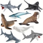 Small Marine Animal Model Simulation Of Marine Wildlife Modeling Great White Shark Blue Whale Devil Fish Sea Lion Fish Tank Aqua