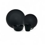 16 Piece Dinner Set Black
